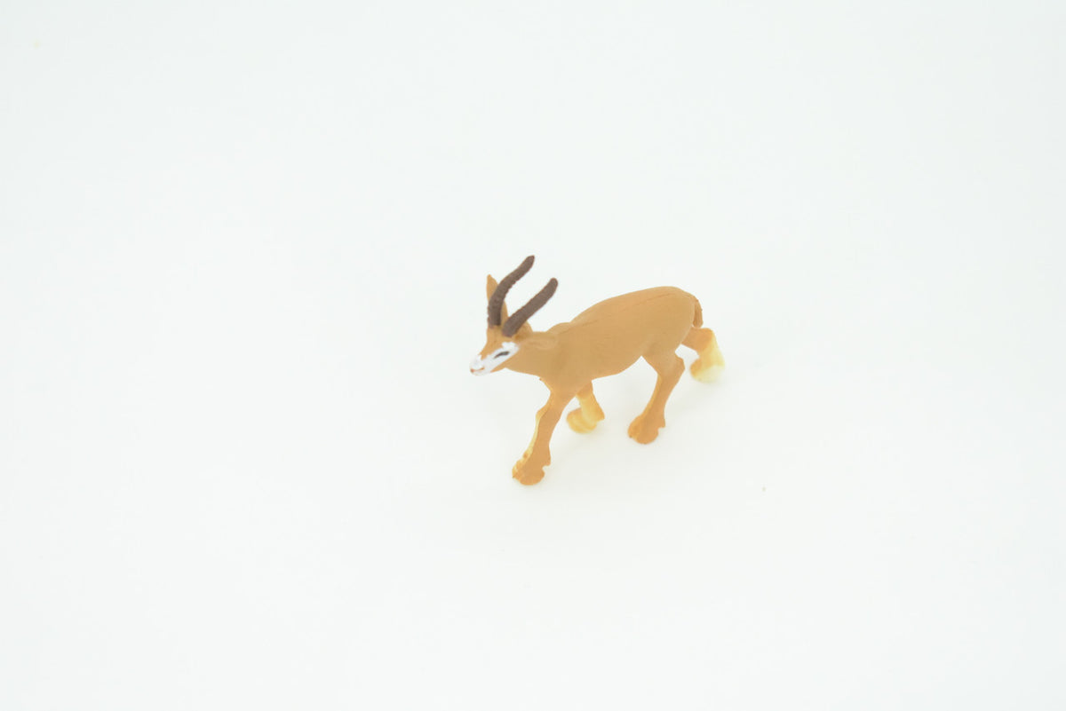 Gazelle, Antelope, Gazella, Hand Painted, Educational, Rubber Animal, Realistic Figure, Lifelike Model, Gift,    2"   SF24 B45