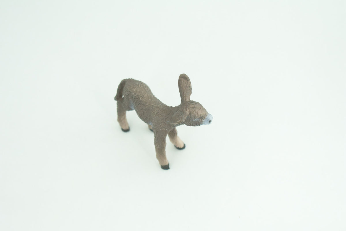 Donkey Baby, Hand Painted, Museum Quality, Educational, Rubber Animal, Donkey foal, Very Realistic, Diorama, Toy, Kids, Gift,  2 1/2 Inches.  CH821 BB194