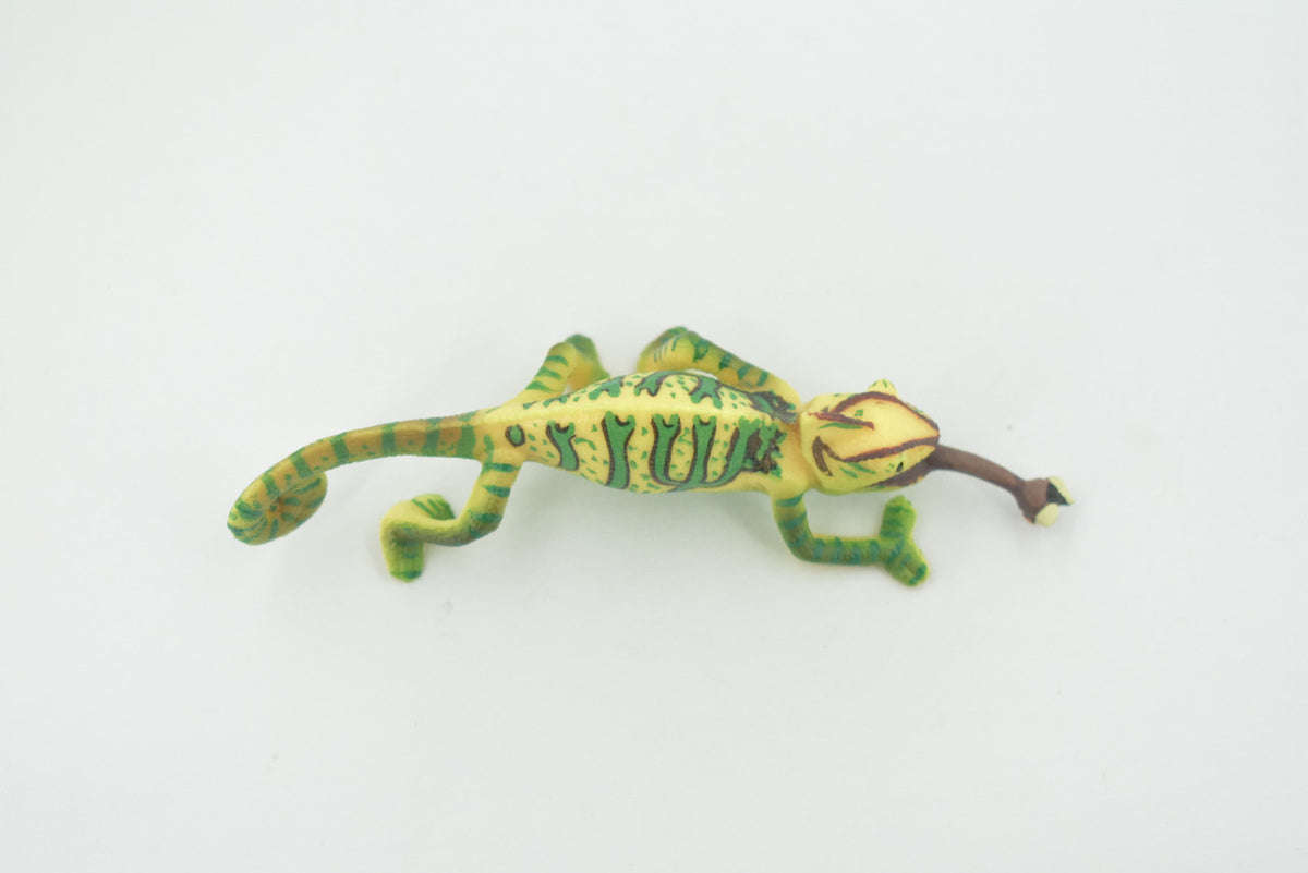 Lizard, Panther Chameleon, Museum Quality, Hand Painted, Realistic, Rubber, Reptile, Figure, Model, Toy, Kids, Educational, Gift,       5"       CH678 BB171