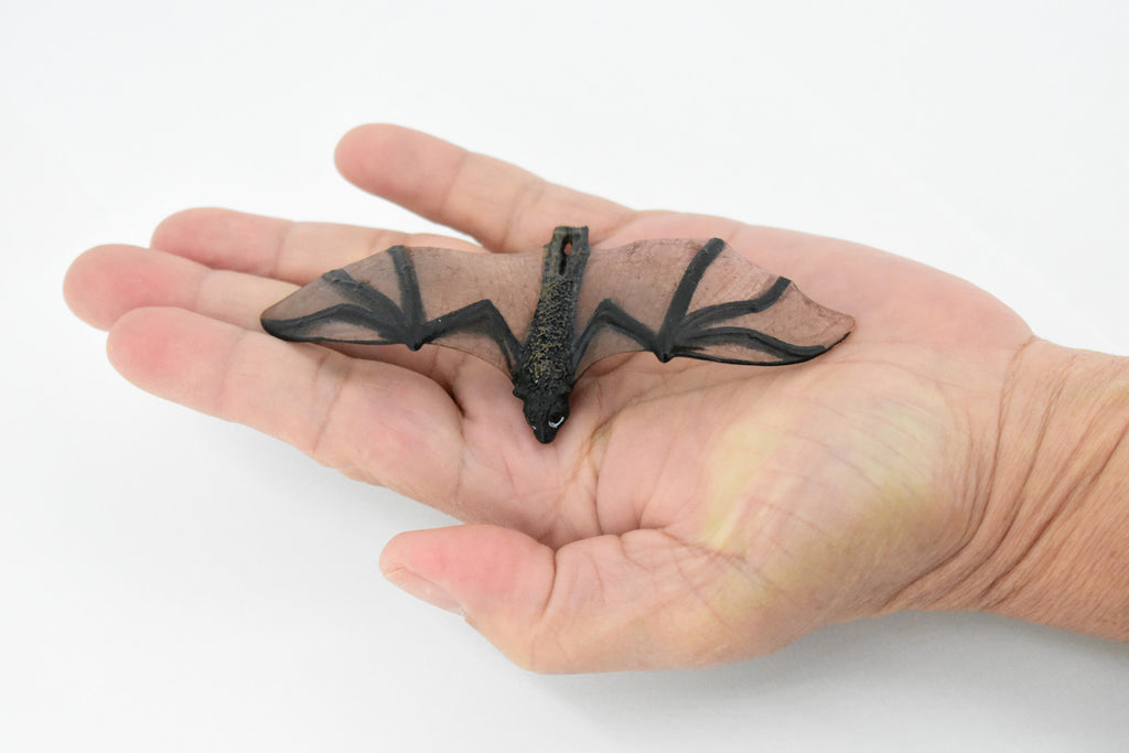 Bat, Chiroptera, Very Nice Rubber winged mammal, Hand Painted, Realistic Design, Educational, Diorama Model, Replica, Toy, Kids, Gift,     4 Inches.      CH429 BB109