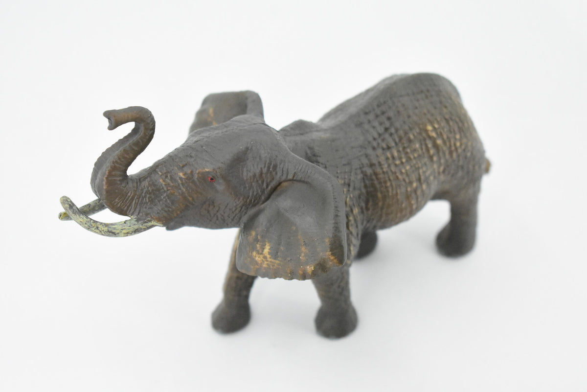 African Elephant, Female, Pachyderms, Museum Quality, Educational, Hand Painted, Rubber Animal, Diorama Model, Kids, Toys, 7 Inches. 