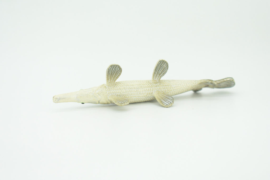 Alligator Gar, Gator Gar, Alligator Pike, Gar Pike, Hand Painted, Educational, Rubber Fish, Realistic Figure, Lifelike, Gift,    3 1/2"    SF39 B15