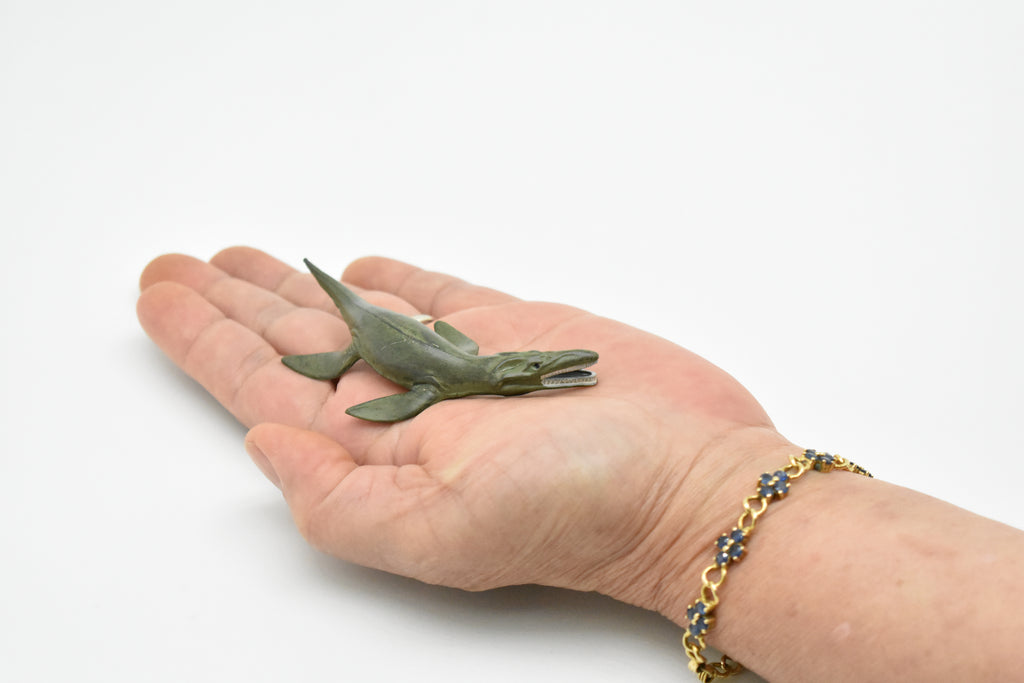 Liopleurodon Toy, Plesiosaur, Extinct Marine Reptile, Realistic Dinosaur Plastic  3 1/4"    F4167 B374