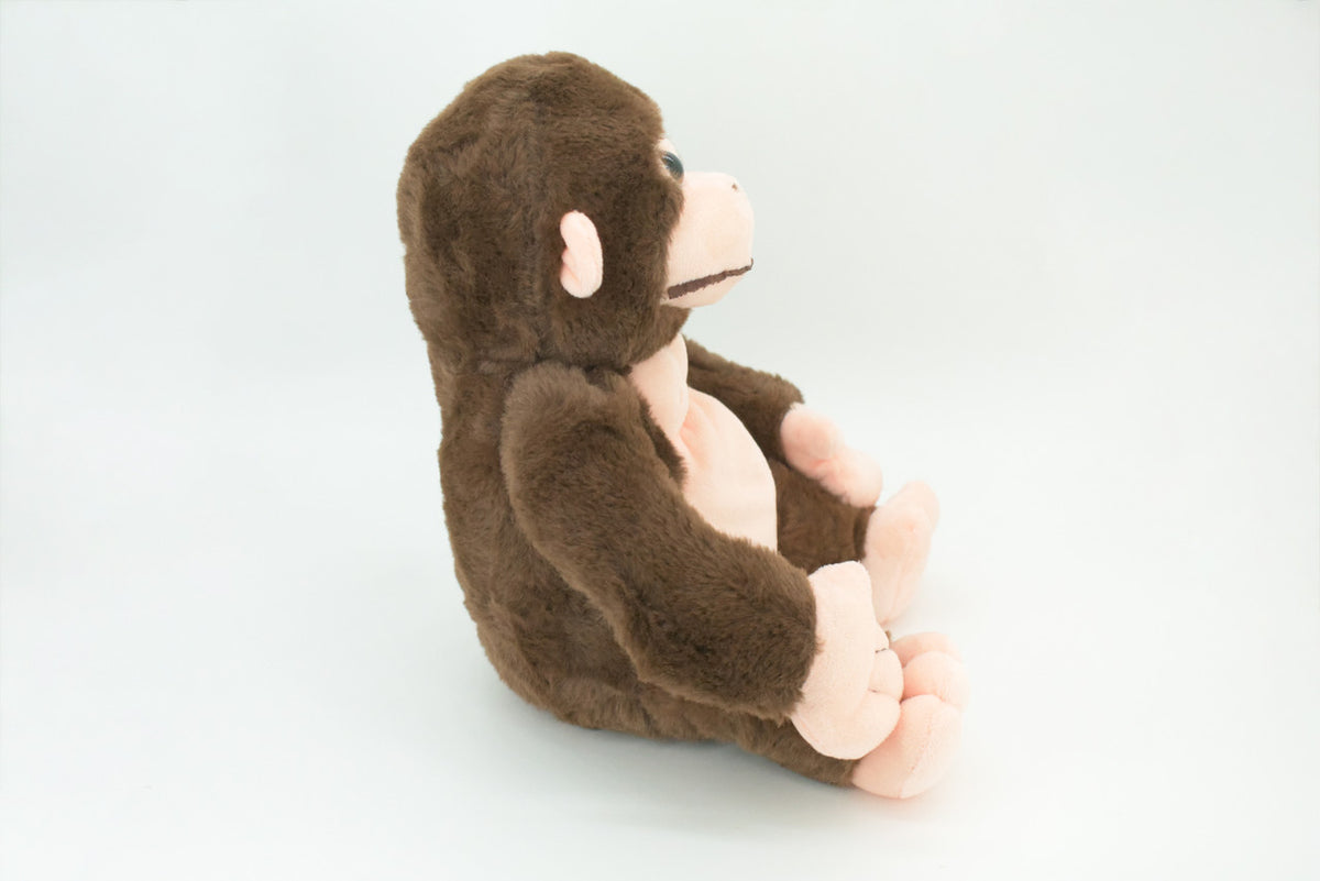 Gorilla, Brown, High Quality, Realistic Stuffed Animal, Primate, Plush Toy, Lifelike Model, Soft, Kids, Educational, Gift,      11 Inches      CA04 BB319