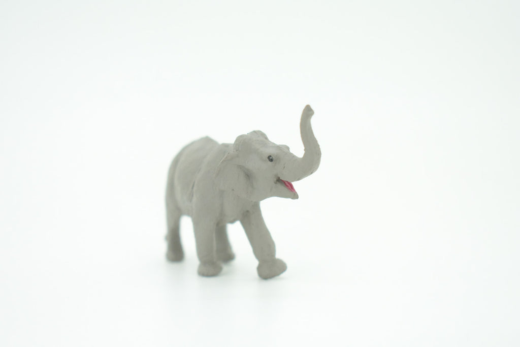 Asian Elephant, Elephas maximus, Educational, Rubber Animal, Realistic Figure, Lifelike, Gift,   2 1/2"   SF57 B58