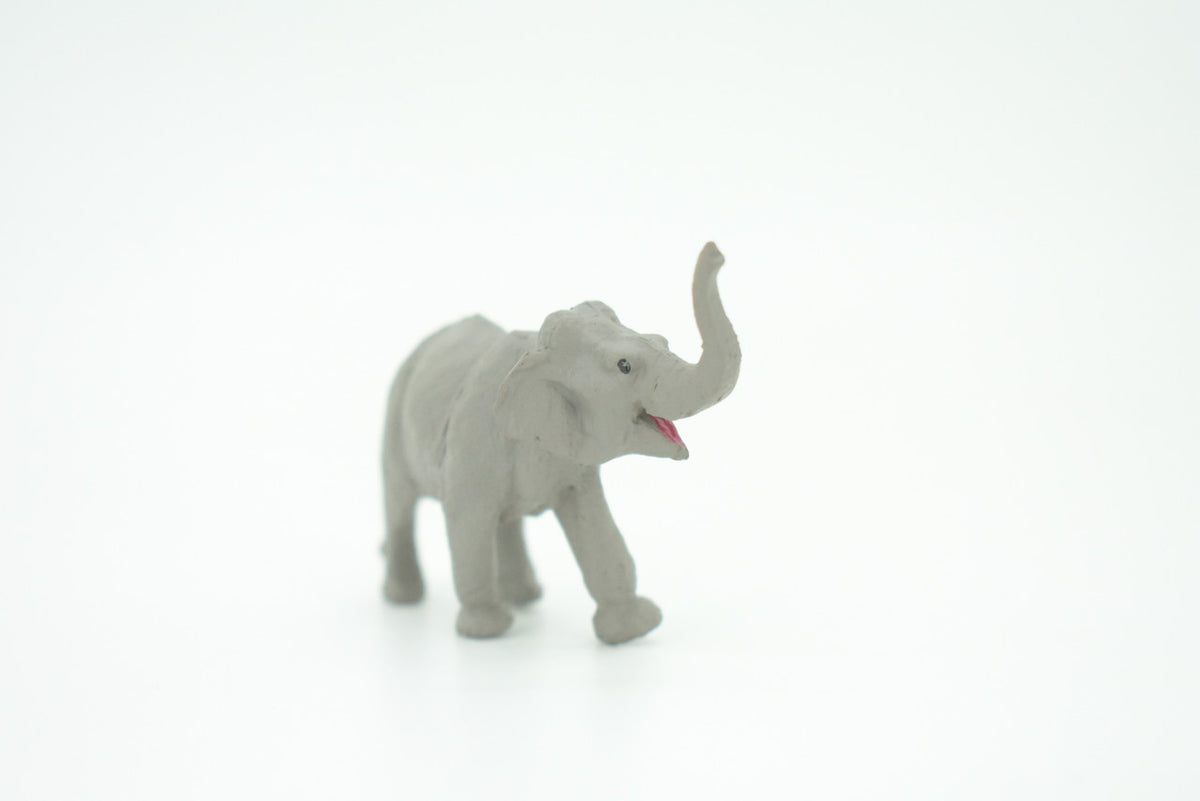 Asian Elephant, Elephas maximus, Educational, Rubber Animal, Realistic Figure, Lifelike, Gift,   2 1/2"   SF57 B58