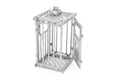 Shark Cage, High Quality, Plastic, Realistic, Model, Replica, Design, Divers, Diving, Toy, Kids, Educational, Gift,       5"       RI01 B250