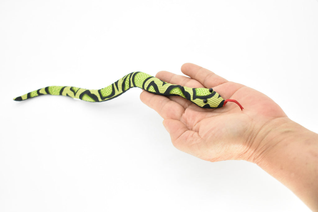 Snake, Reptiles, Green, Hand Made In Thailand, Sand Creatures, Paper Weight, Bean Bag, Cornhole, Game, Toy, Kids, Educational, 12 Inches Long.