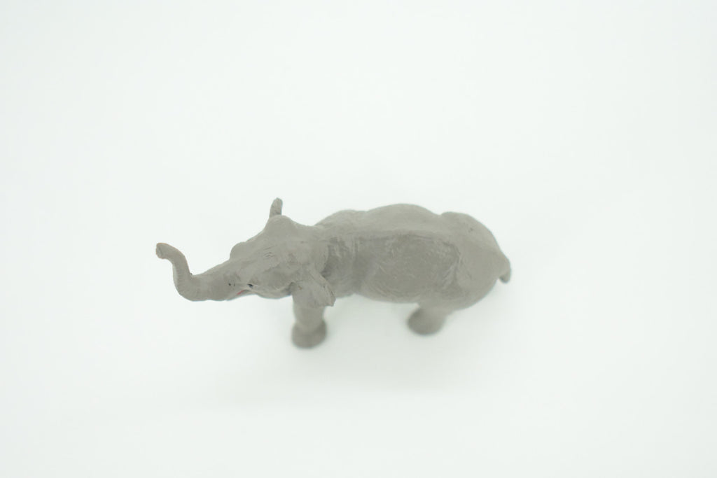 Asian Elephant, Elephas maximus, Educational, Rubber Animal, Realistic Figure, Lifelike, Gift,   2 1/2"   SF57 B58