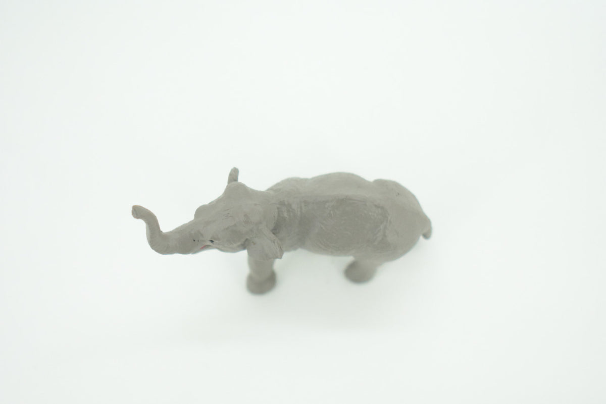 Asian Elephant, Elephas maximus, Educational, Rubber Animal, Realistic Figure, Lifelike, Gift,   2 1/2"   SF57 B58