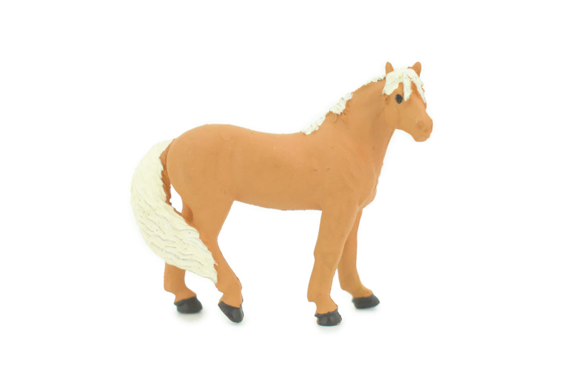 Haflinger Horse, Hard Rubber, Hand Painted, Realistic, Figure, Model, Replica, Toy, Kids, Educational, Gift, 2" F7019 B97