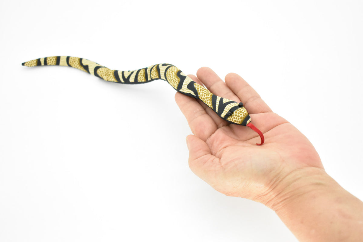 Snake, Reptiles, Brown, Hand Made In Thailand, Sand Creatures, Paper Weight, Bean Bag, Cornhole, Game, Toy, Kids, Educational, 12 Inches Long.
