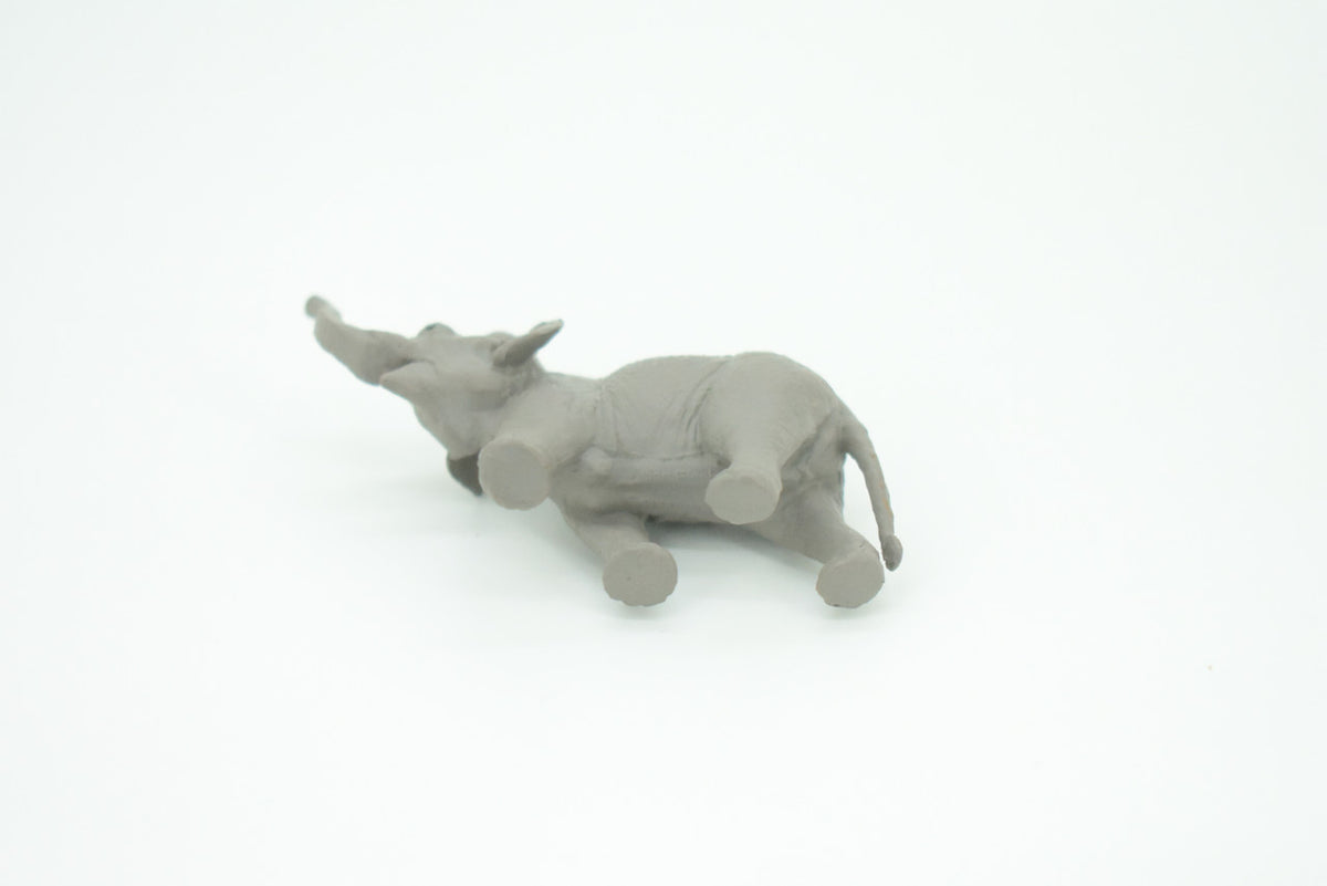 Asian Elephant, Elephas maximus, Educational, Rubber Animal, Realistic Figure, Lifelike, Gift,   2 1/2"   SF57 B58
