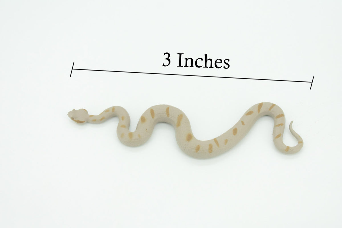Snake, Horned Viper, Hand Painted, Educational, Rubber Snake, Realistic Figure, Lifelike Model, Figurine, Replica, Gift,    3"   SF21 B45