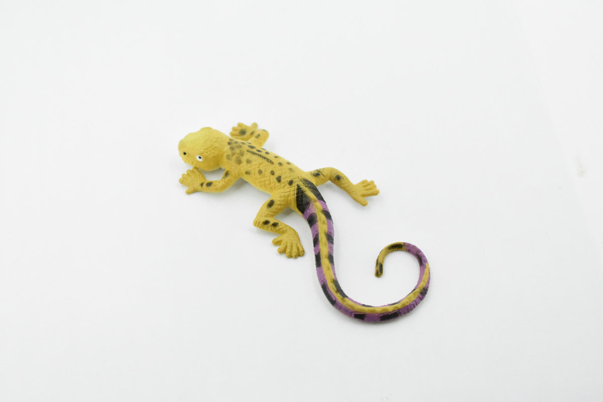 Gecko with Purple Tail, Lizard, Reptile, Soft Stretchy Rubber Toy, Realistic, Rainforest, Figure, Model, Replica, Kids, Educational, Gift   4"     F0113 B13