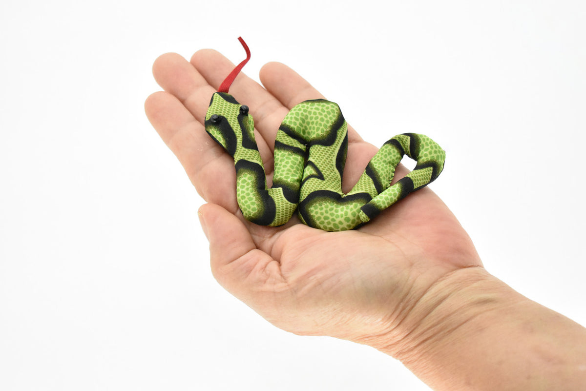 Snake, Reptiles, Green, HandMade In Thailand, Sand Creatures, Paper Weight, Bean Bag, Cornhole, Game, Toy, Kids, Educational,  4 Inches
