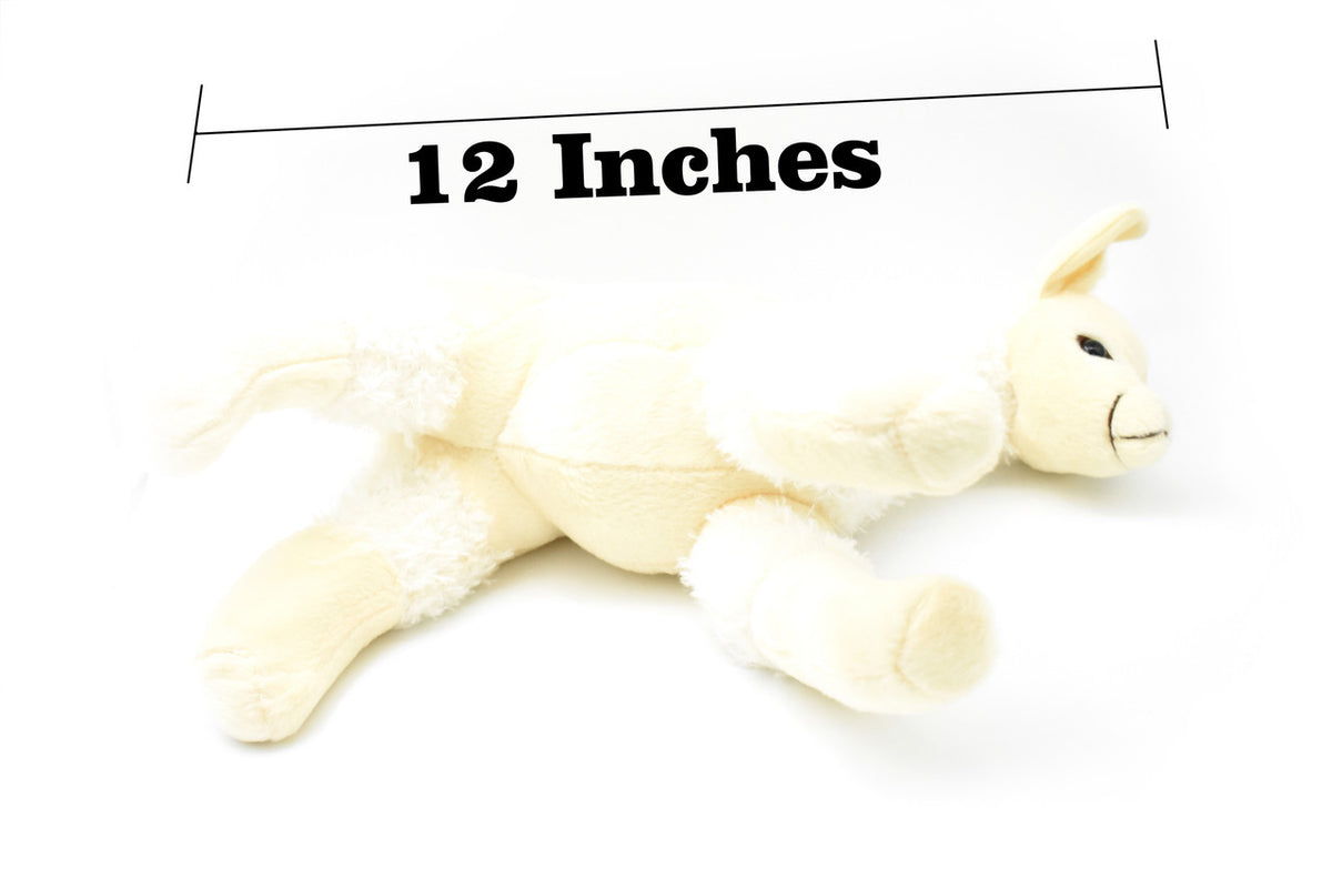 Llama, White Realistic Cute Stuffed Animal Plush Toy, Kids Educational Gift  15" PZ038 B478