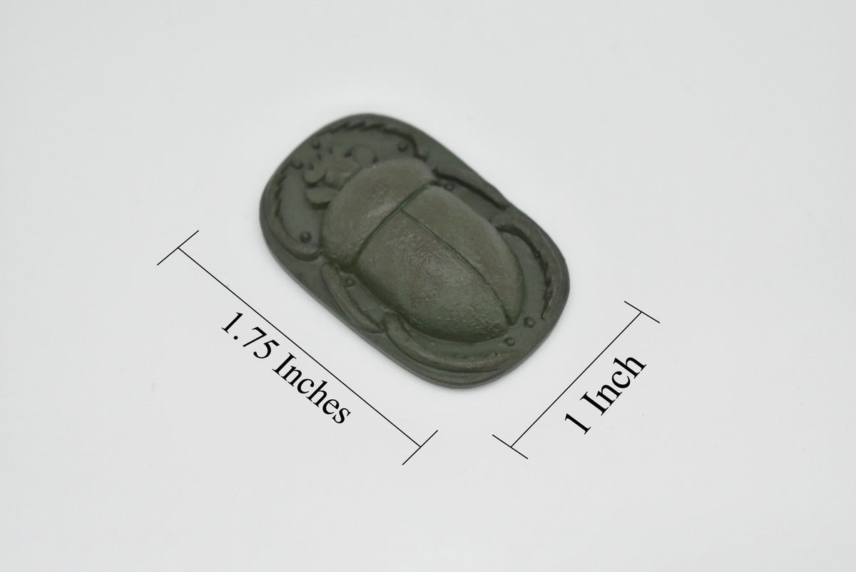 Scarab Carving, Ancient Egyptian Heiroglyphics on the Bottom, Very Nice Plastic Reproduction 1 3/4"   F3103 B211