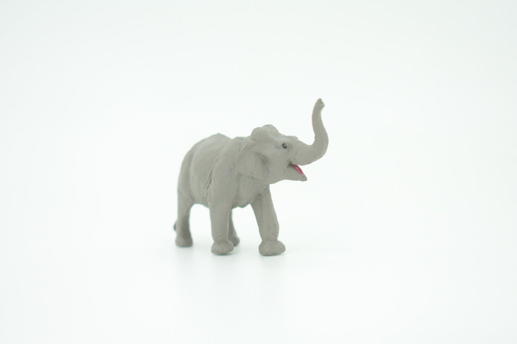 Asian Elephant, Elephas maximus, Educational, Rubber Animal, Realistic Figure, Lifelike, Gift,   2 1/2"   SF57 B58