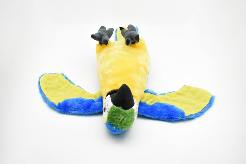 Macaw Parrot, Blue & Gold,  Very Nice Plush Animal    12"    F3487 B330