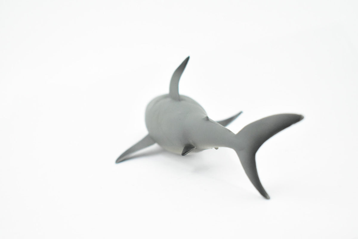 Black Tip Reef Shark, Museum Quality, Hand Painted,  Rubber Fish,  Educational, Diorama Model, Replica, Realistic Toy Figure, Kids,  7 Inches. 