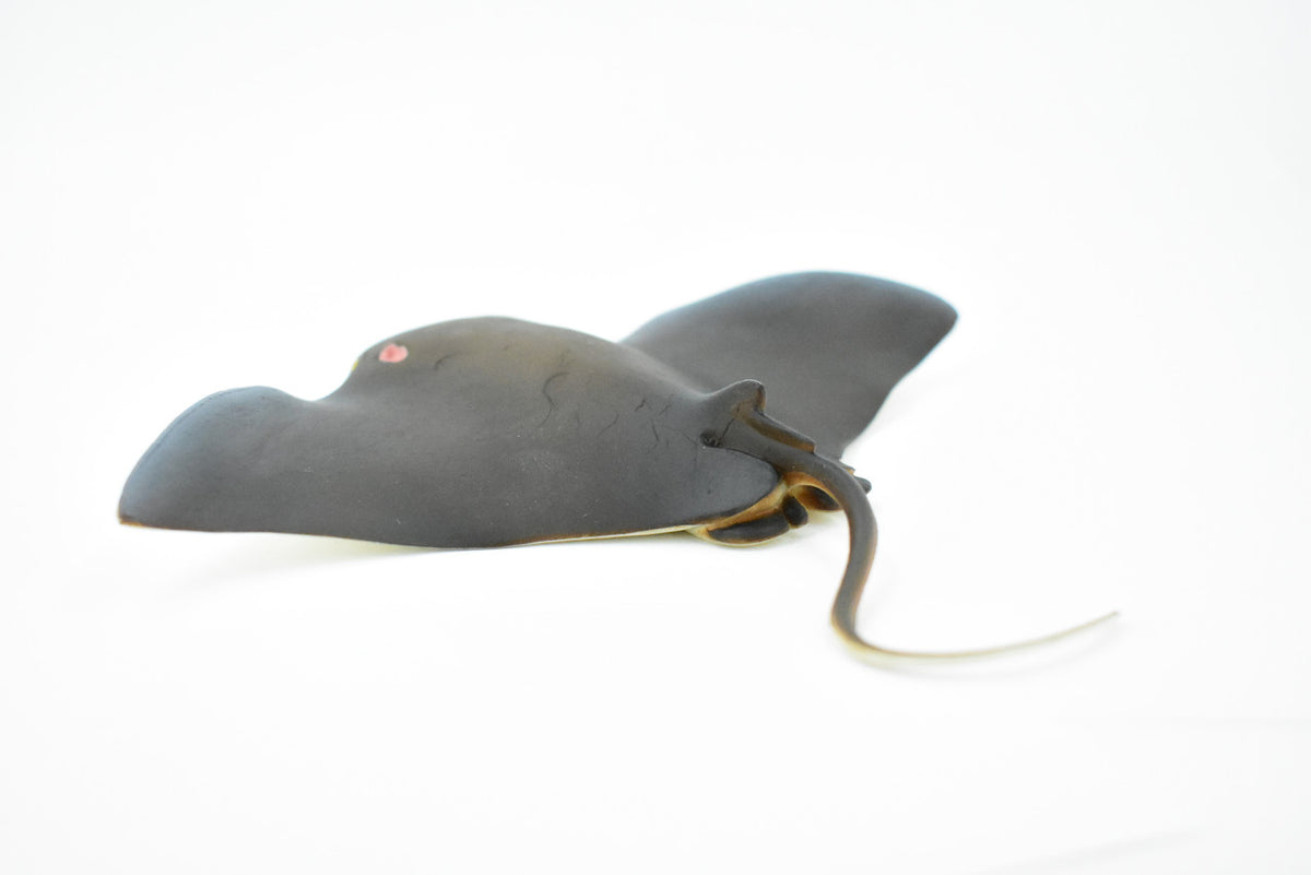Cownose Ray, Skate, Museum Quality, Educational, Rubber Fish, Hand Painted, Realistic Toy Figure, Diorama Model, Kids, Educational,  7 Inches.