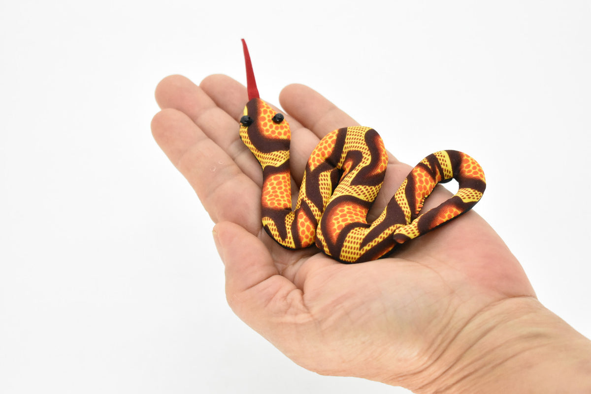 Snake, Reptiles, Orange, HandMade In Thailand, Sand Creatures, Paper Weight, Bean Bag, Cornhole, Game, Toy, Kids, Educational,  4 Inches.