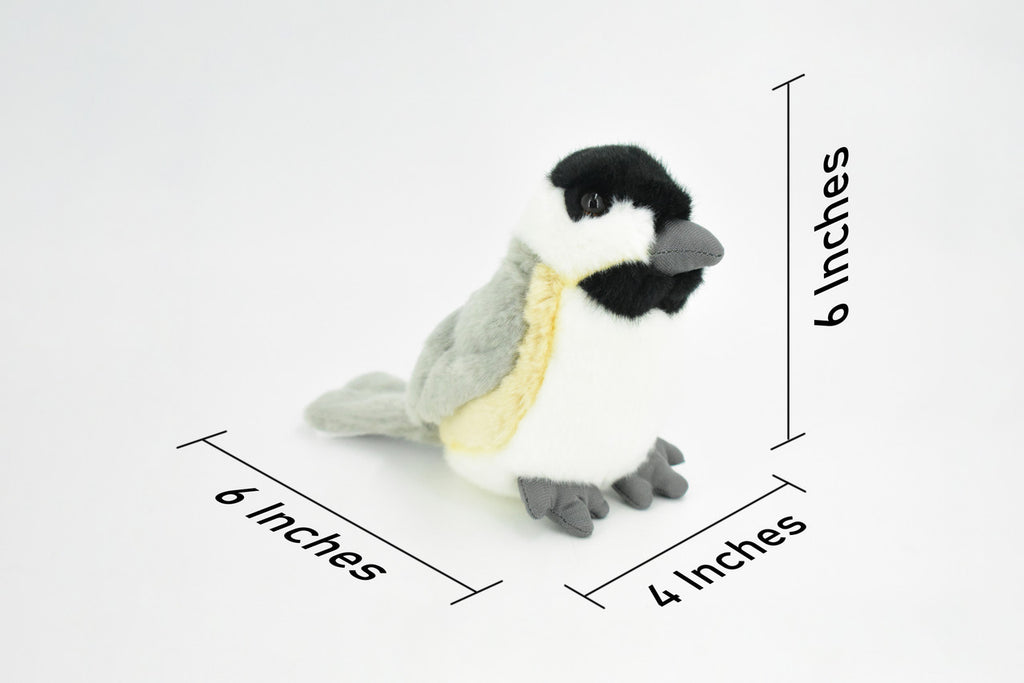 Chickadee, Bird, Realistic, Lifelike, Stuffed, Bird, Soft, Toy, Educational, Animal, Kids, Gift, Very Nice Plush Animal       6"