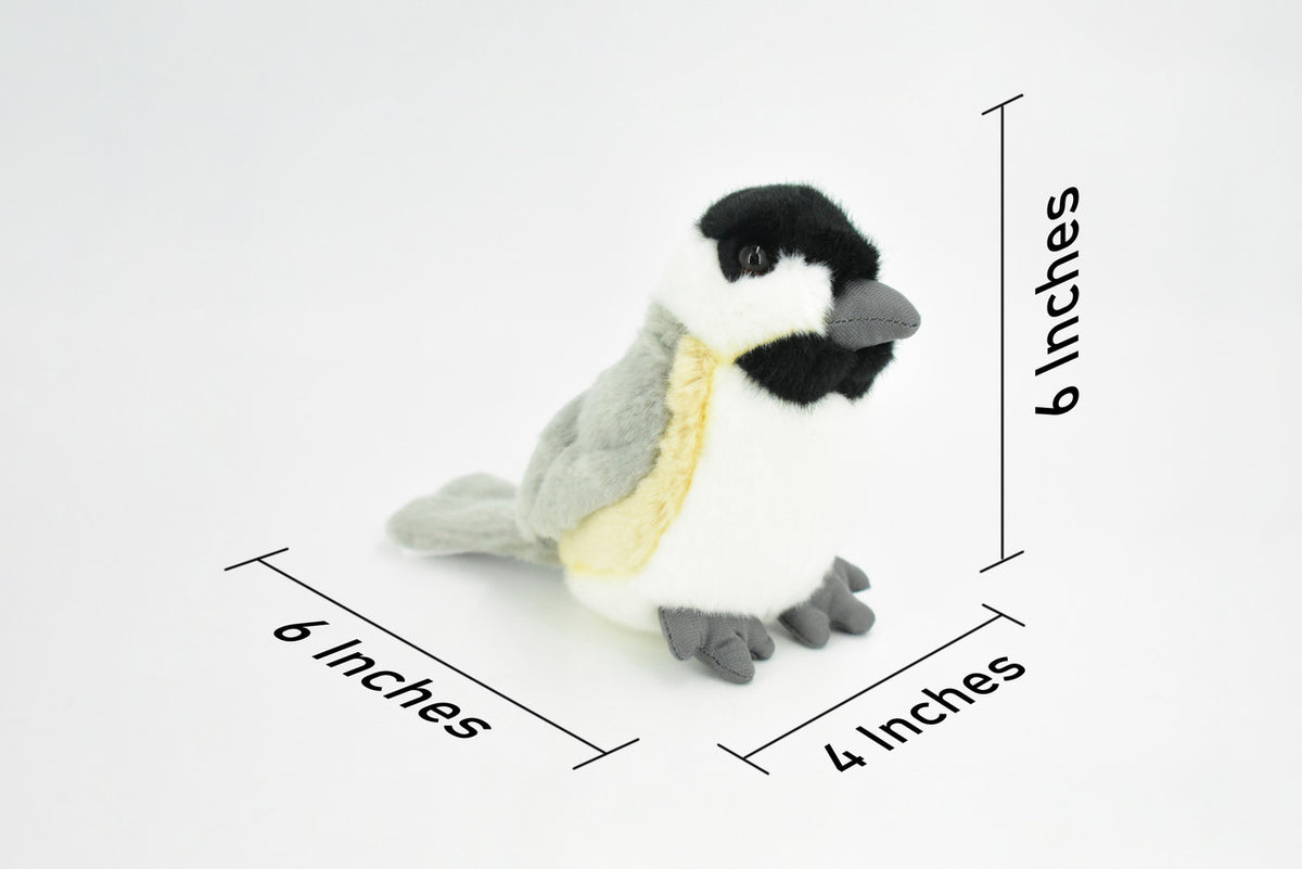 Chickadee, Bird, Realistic, Lifelike, Stuffed, Bird, Soft, Toy, Educational, Animal, Kids, Gift, Very Nice Plush Animal       6"