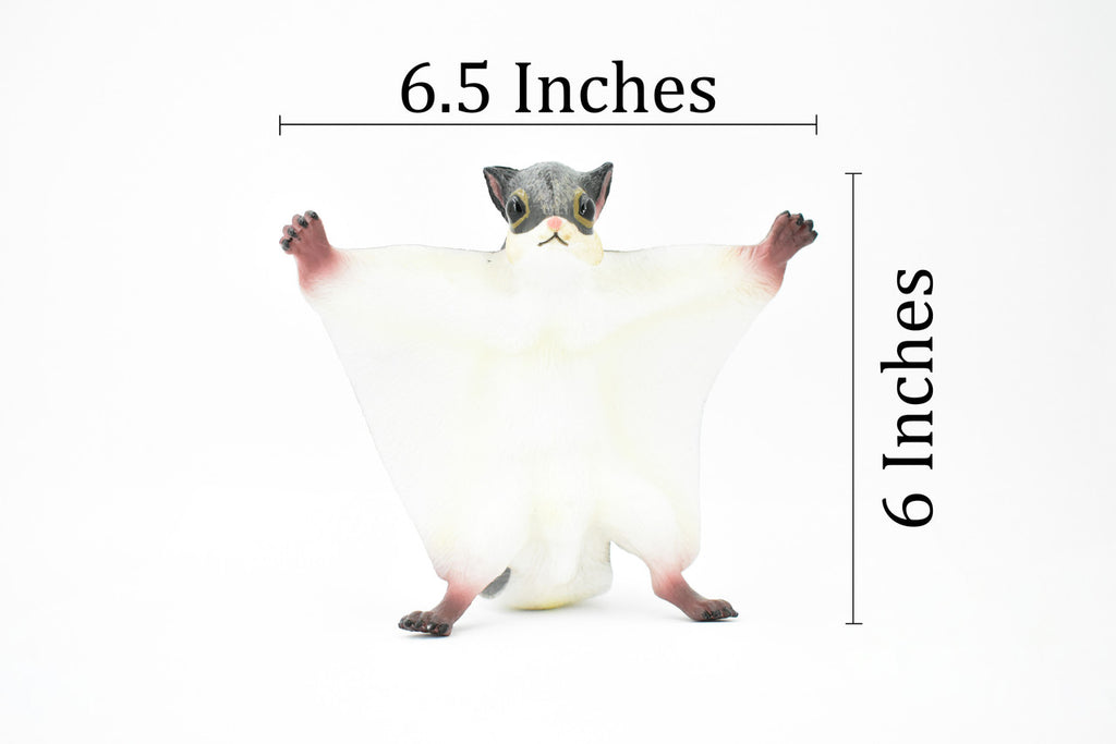  Flying Squirrel, Sciuridae, Museum Quality, Hand Painted, Rubber Mammal, Realistic Toy Figure, Model, Replica, Kids, Educational,  6 1/2 Inches.