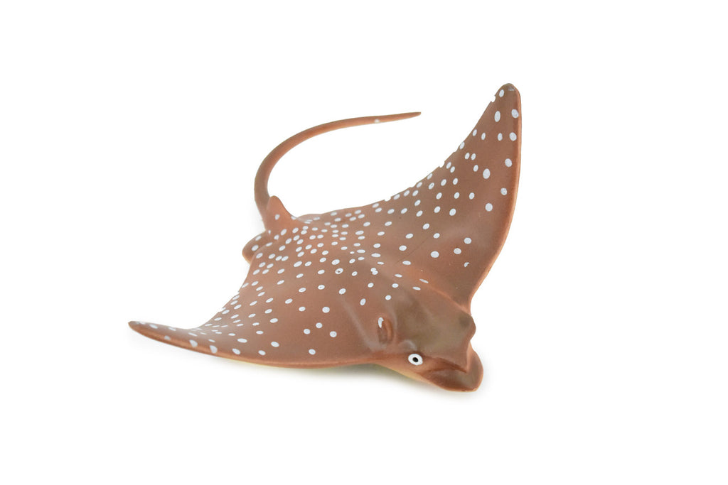 Spotted Eagle Ray, Museum Quality, Educational, Rubber Fish, Hand Painted, Realistic Toy Figure, Diorama Model, Kids, Educational, 5 Inches.