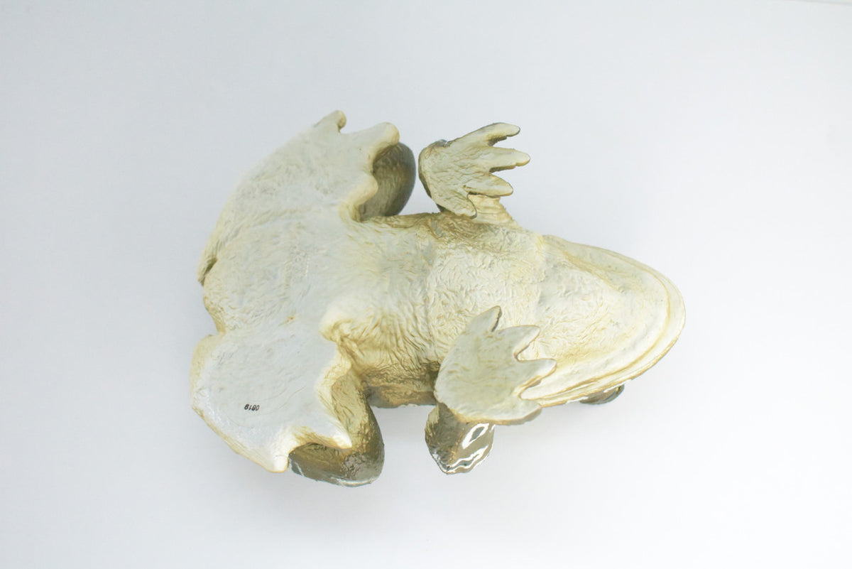Bull Frog, High Quality, Hand Painted, Hard Rubber Frog, Realistic Amphibian, Toy Figure, Diorama Model, Replica, Kids, Educational, Gift,    9 Inches.    IM19 B655