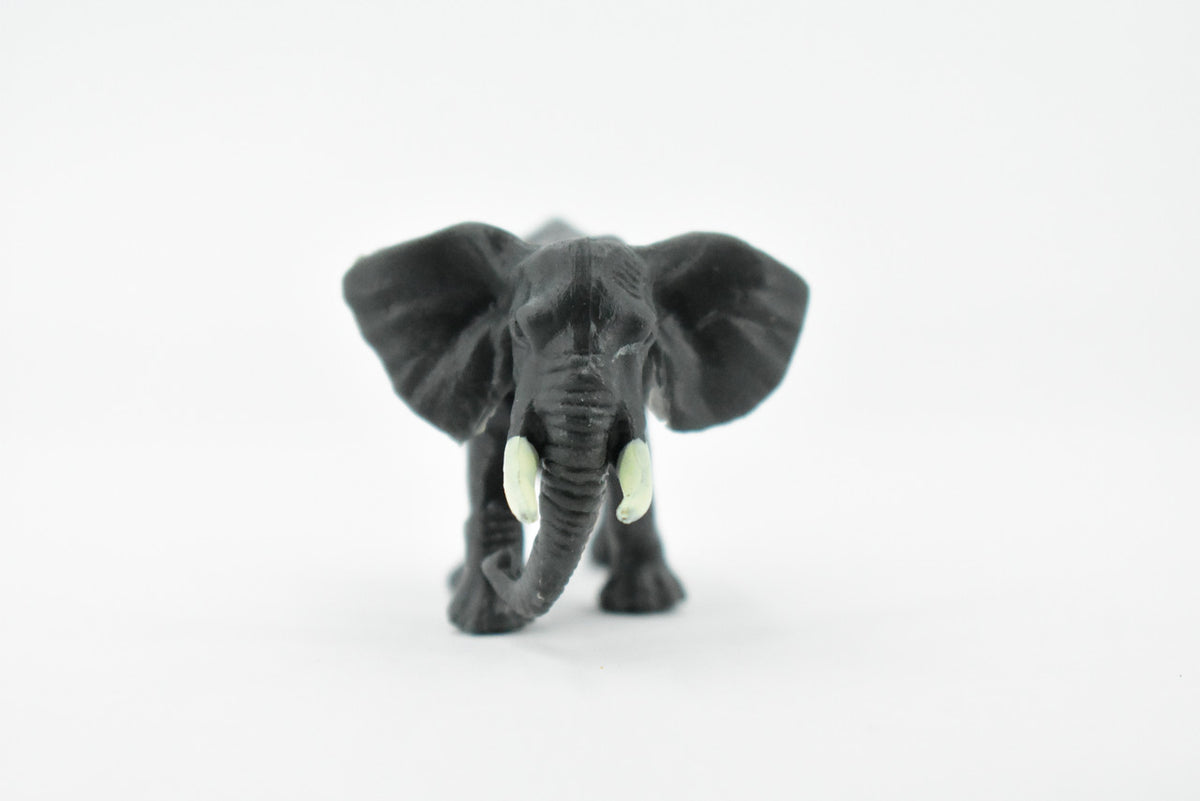 Elephant, African elephant, Very Nice Rubber Design, Hand Painted, Realistic, Educational, Diorama Model, Replica, Toy, Kids, Gift,     2 1/2 Inches.      CH420 BB108