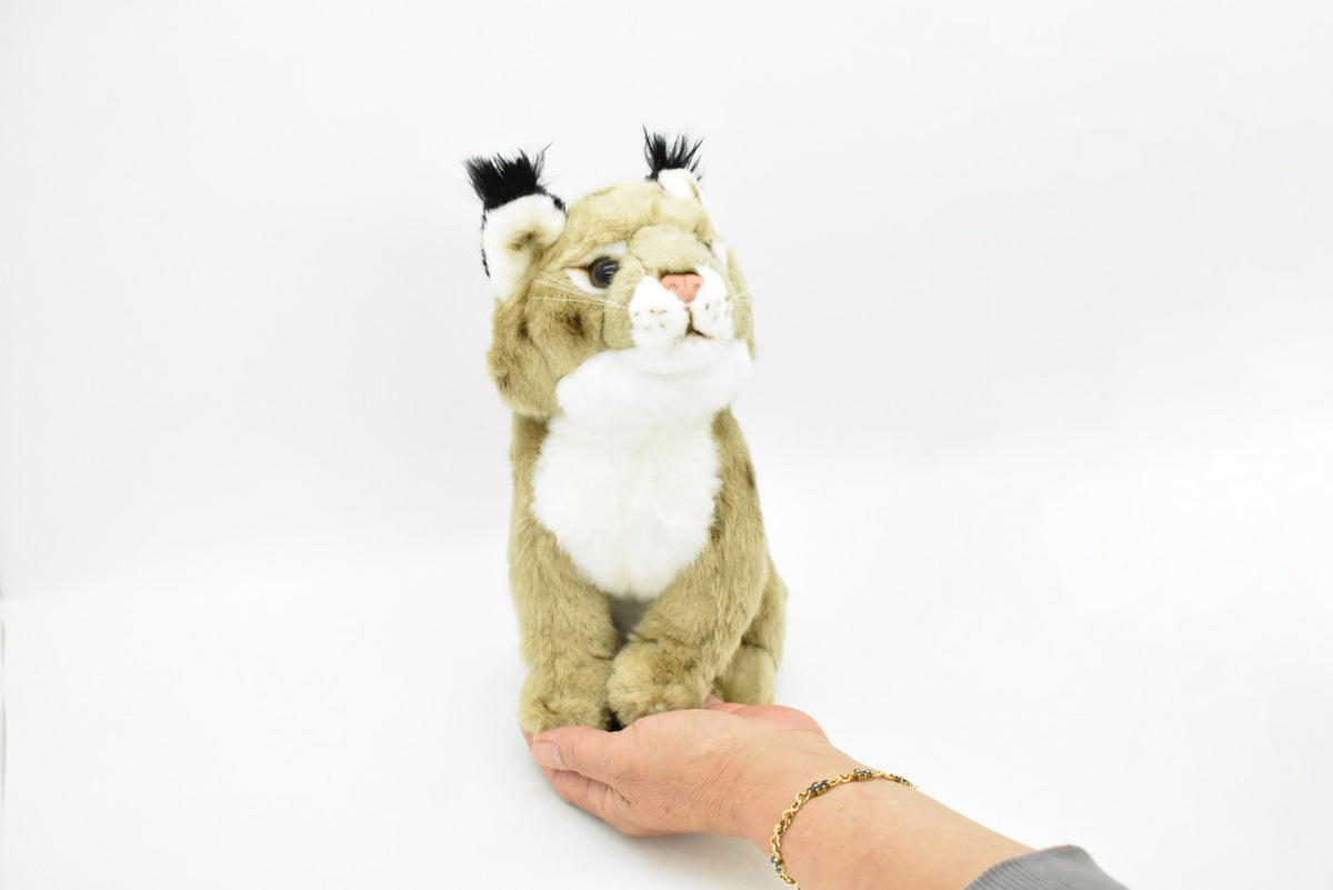 Lynx Plush Toy, Realistic Stuffed Animal, Cat, Canada, Lifelike, Stuffed Lynx, Soft, Educational, Animal,  Toy, Kids, Gift        10"       F4508 BB8