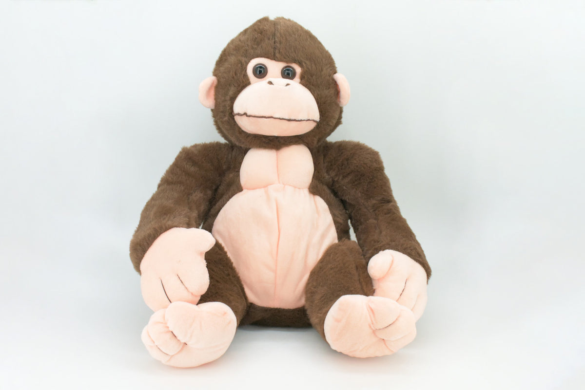 Gorilla, Brown, High Quality, Realistic Stuffed Animal, Primate, Plush Toy, Lifelike Model, Soft, Kids, Educational, Gift,      15 Inches    CA02 BB318