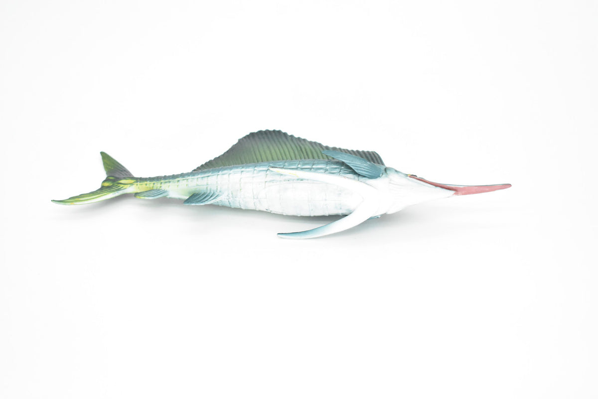Sailfish, Billfish, Very Realistic Rubber Figure, Model, Educational, Animal, Hand Painted Figurines,     8"     CH014 BB70