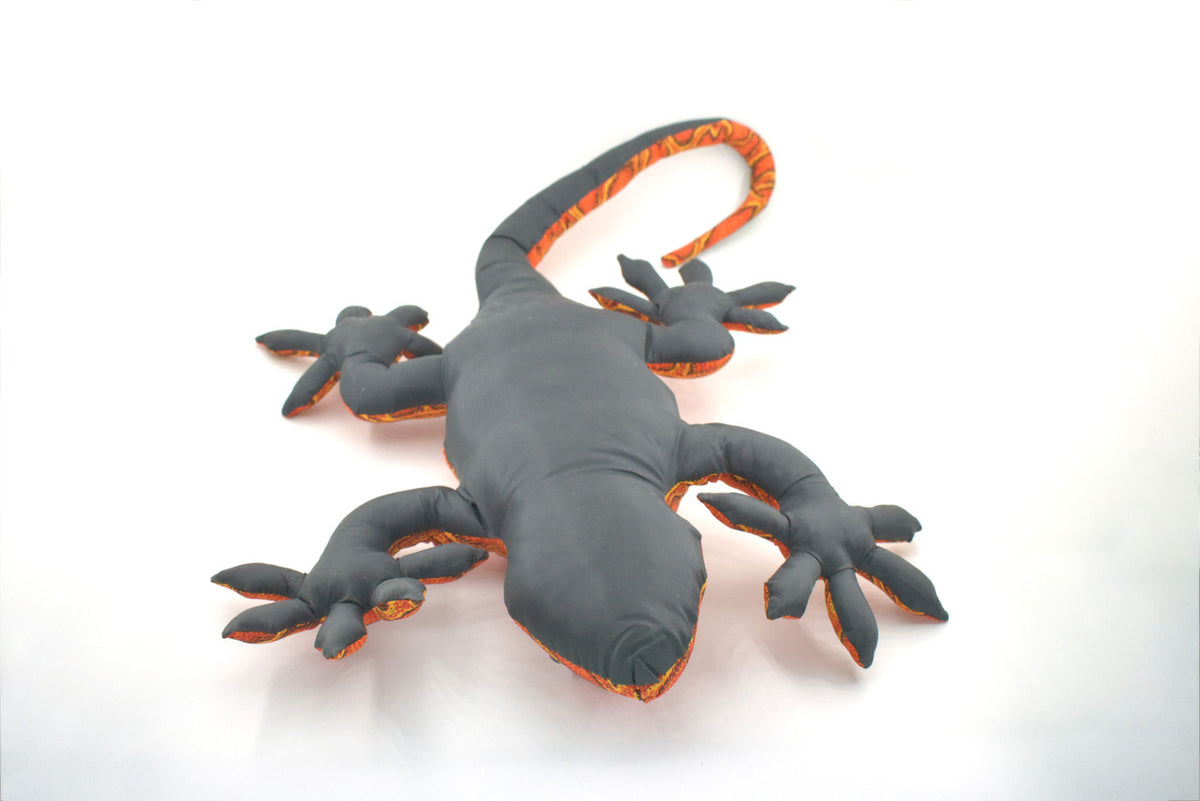 Lizard, Reptiles, Iguana, Orange, Herbivorous lizards, Hand Made in Thailand, Stuffed Reptile, Plush Toy, Kids, Educational, Gift,        30"  16oz,    TH47 BB309