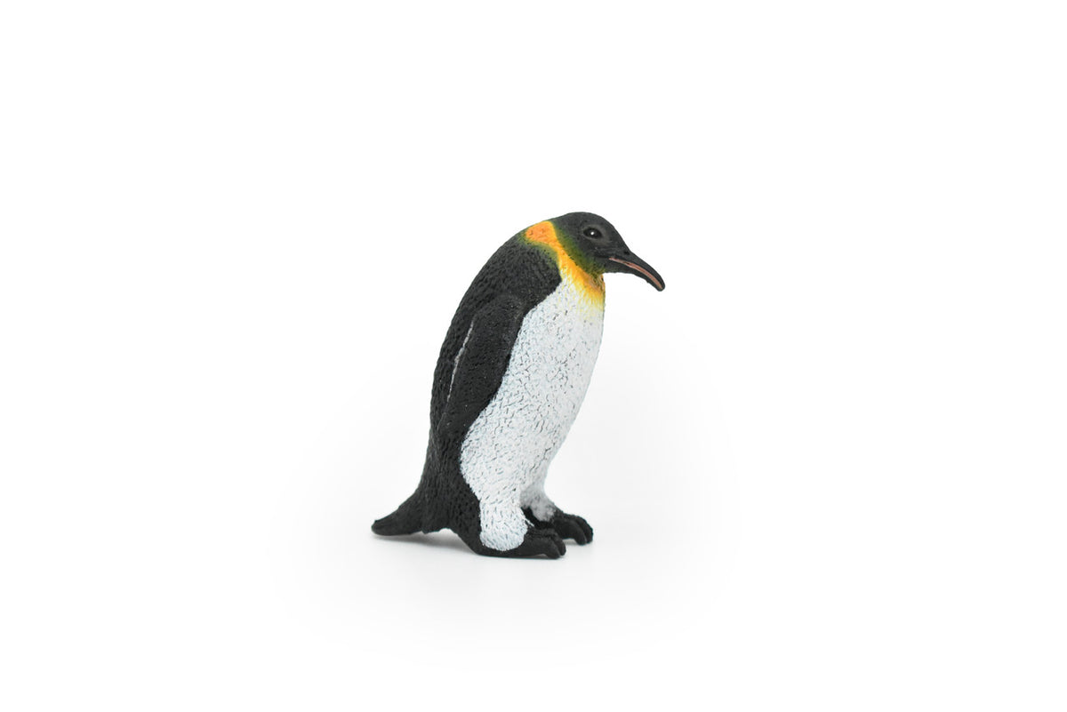 Emperor Penguin, Museum Quality, Realistic, Aptenodytes forsteri, Rubber Bird Design, Educational, Hand Painted, Figure, Lifelike, Model, Gift,  3 Inches 