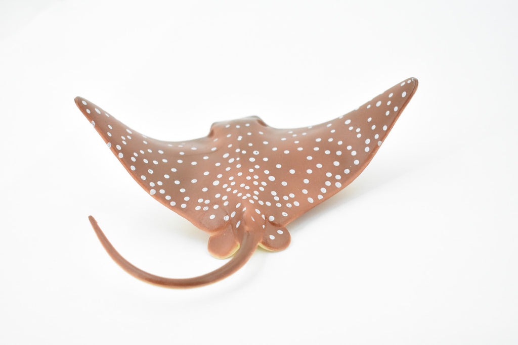 Spotted Eagle Ray, Museum Quality, Educational, Rubber Fish, Hand Painted, Realistic Toy Figure, Diorama Model, Kids, Educational, 5 Inches.