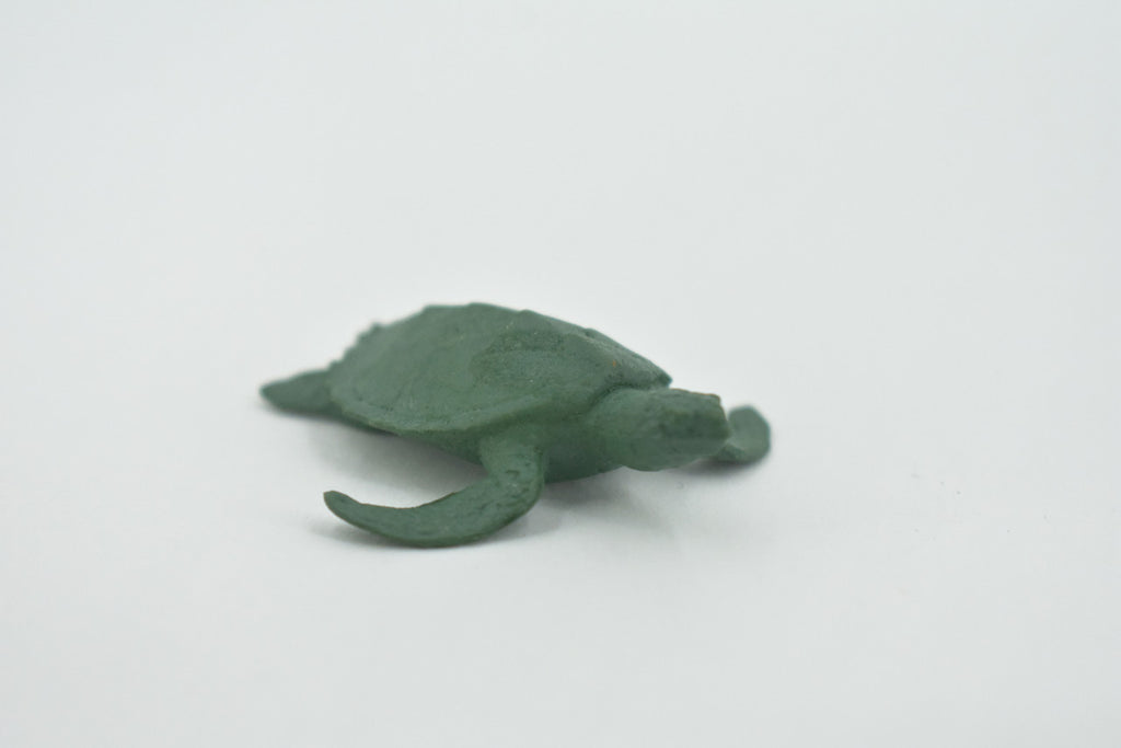Sea Turtle, Rubber, Hand Painted, Turtle Design, Realistic Figure, Educational, Figure, Lifelike, Model, Figurine, Replica, Gift,      2"      F1140 B164