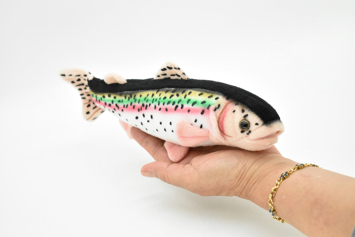 Rainbow Trout, Very Nice Plush Fish, Stuffed Animal, Educational, Realistic Figure, Gift, 10 Inches