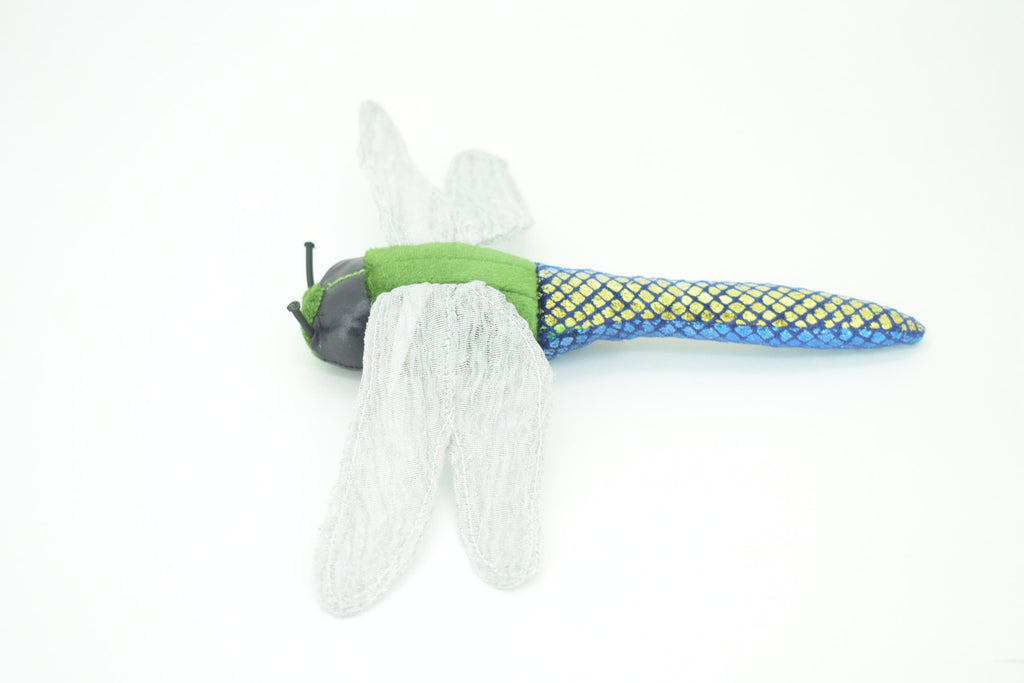 Dragonfly Finger Puppet, Very Nice Plush Dragon Fly, Stuffed Insect, Educational, Realistic, Lifelike Model, Gift,    7"   FM04 B233