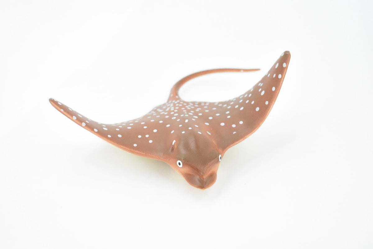 Spotted Eagle Ray, Museum Quality, Educational, Rubber Fish, Hand Painted, Realistic Toy Figure, Diorama Model, Kids, Educational, 5 Inches.