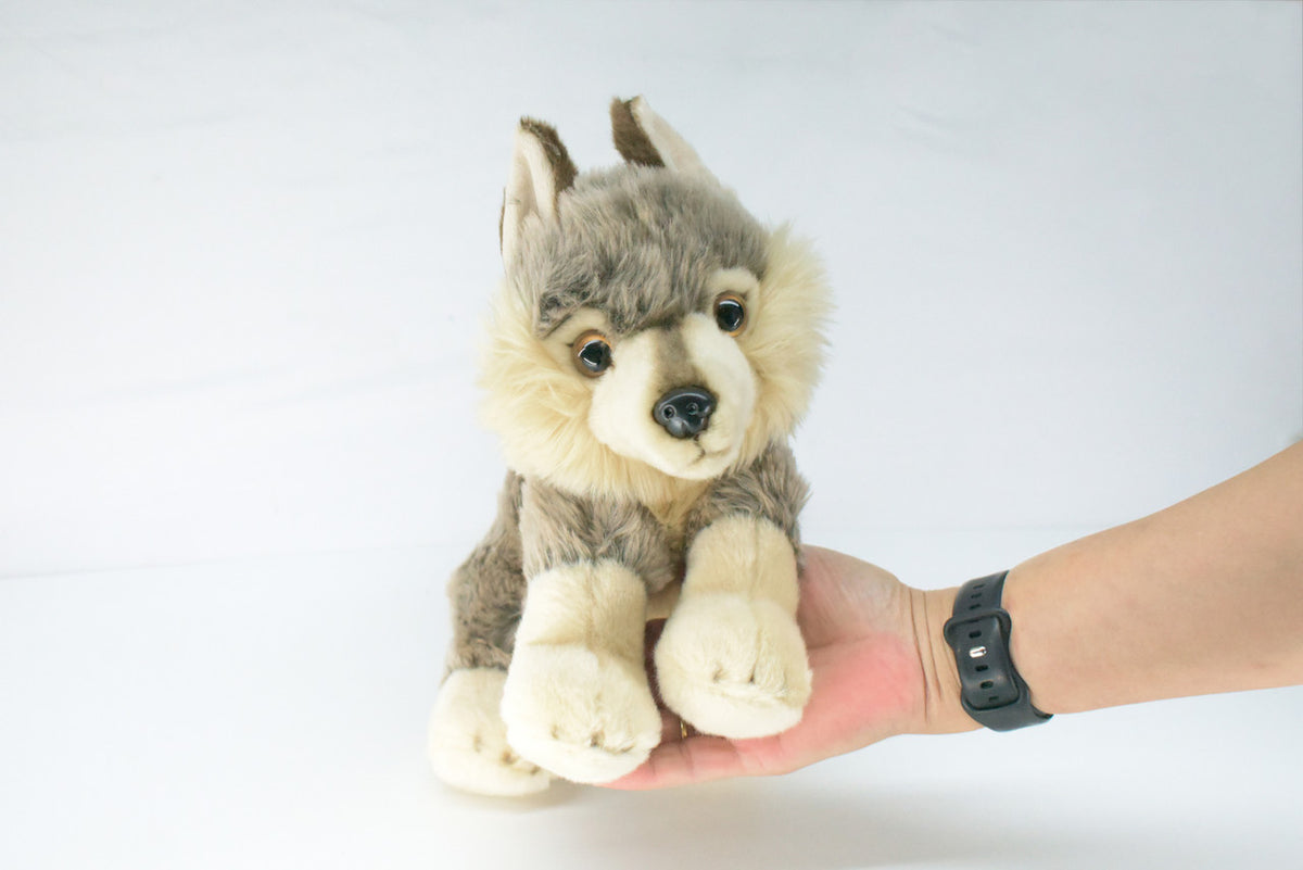 Wolf, Very Cute Plush Animal, Soft, Stuffed Toy, Educational, Realistic, Beautiful Wolf Design, Figure, Lifelike, Replica, Gift,        14"      F1701 B130