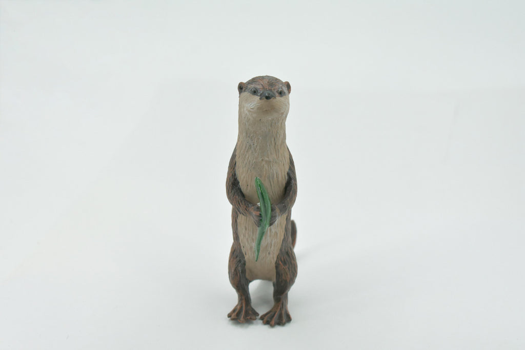 Otter, River Otter, North American, Museum Quality, Hand Painted, Rubber Animal, Realistic, Toy, Figure, Model, Replica, Kids, Educational, Gift,    5"    CH602 BB165