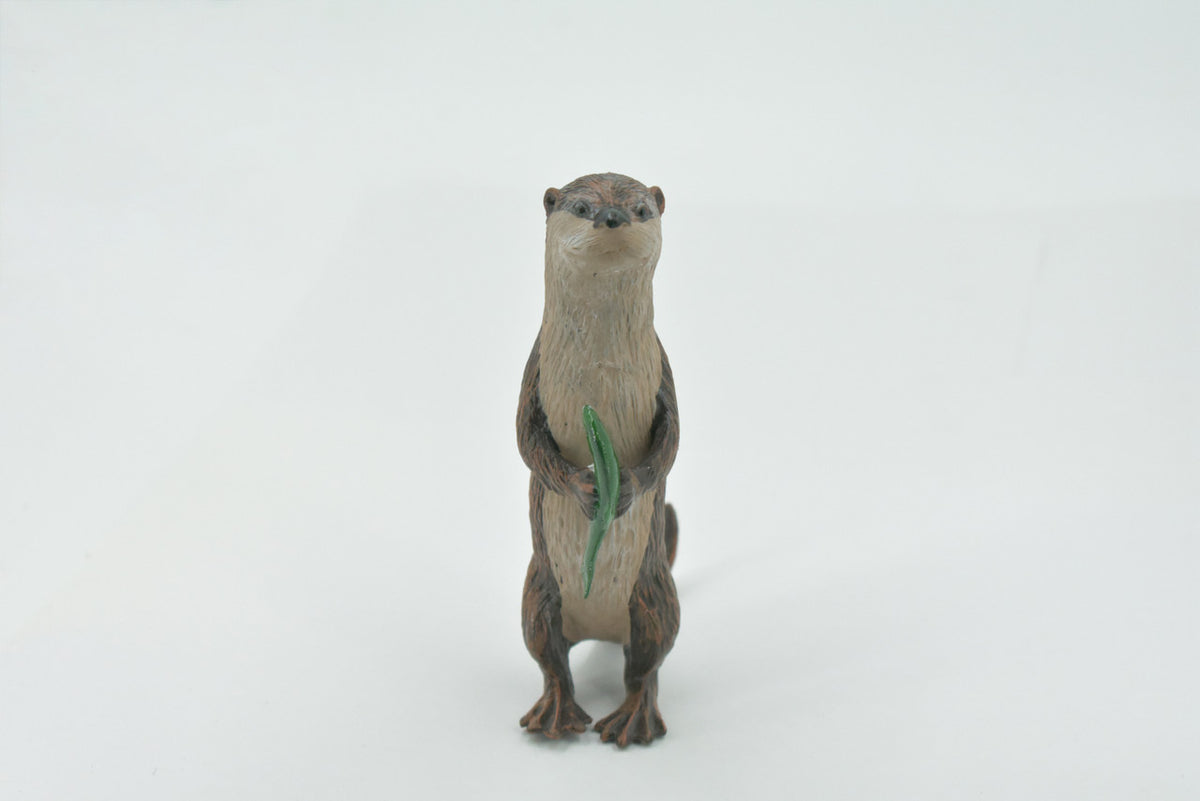Otter, River Otter, North American, Museum Quality, Hand Painted, Rubber Animal, Realistic, Toy, Figure, Model, Replica, Kids, Educational, Gift,    5"    CH602 BB165