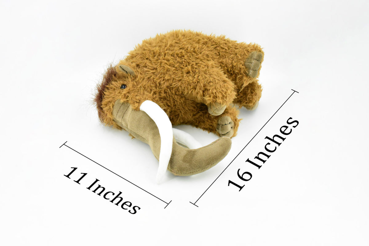 Woolly Mammoth, Ice Age, Realistic, Lifelike, Mammal, Soft, Toy, Educational, Kids, Gift, Very Nice Plush Animal,    11"   F1446 B409