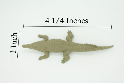 American Crocodile, Crocodylus acutus, Saltwater Crocodile, Educational, Rubber Reptile, Realistic Figure, Lifelike, Gift,    4 1/4"    SF41 B15