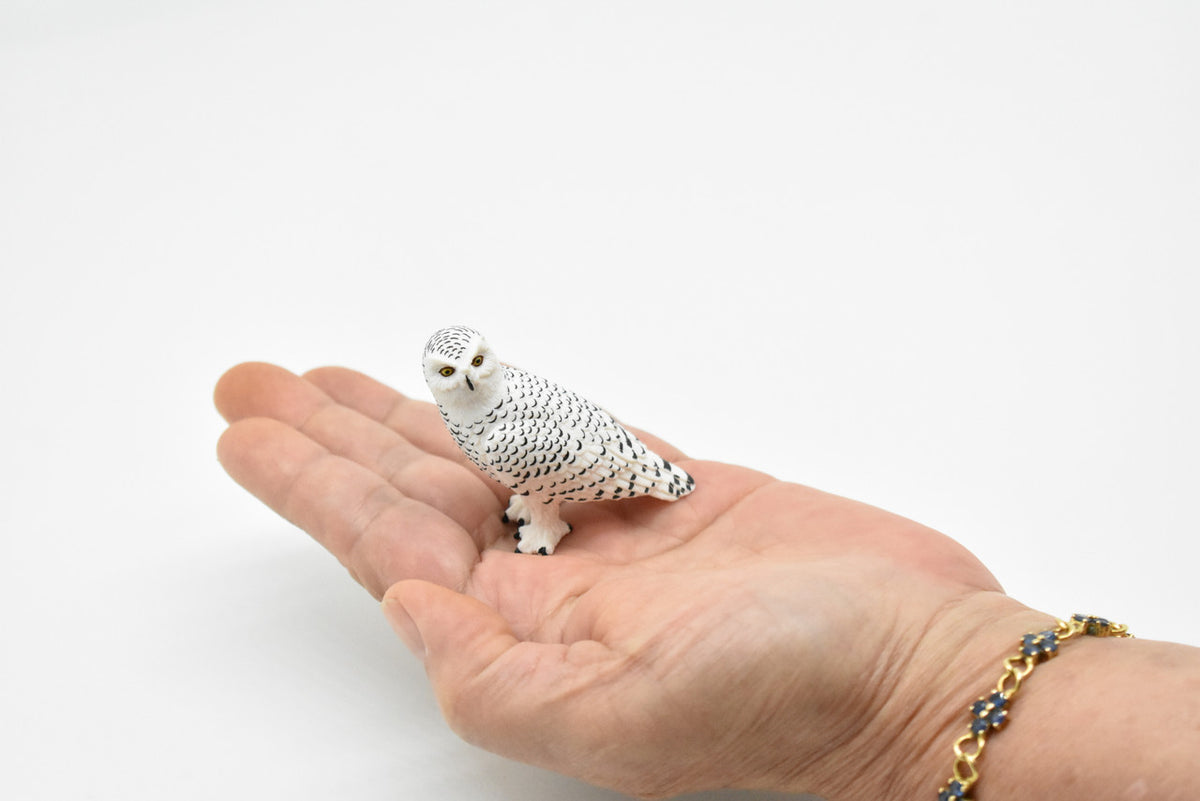 Snowy Owl, Museum Quality Plastic Reproduction Hand Painted     2 1/2"    M124 B648
