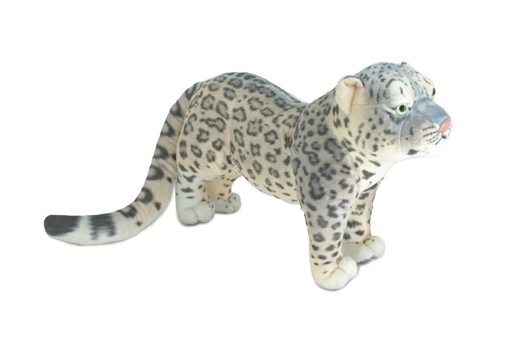 Snow Leopard, Panthera uncia, Mountain Cat, Very Nice Plush, Stuffed Animal, Educational, Toy, Kids, Realistic Figure, Educational, Gift,     24"    WR20 BB23